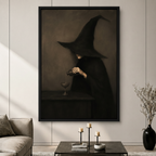 Gothic Witch Pouring Dark Canvas Wall Art
