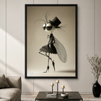 Whimsical Mosquito Fashion Canvas Wall Art
