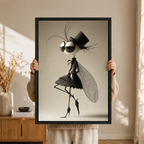 Whimsical Mosquito Fashion Canvas Wall Art