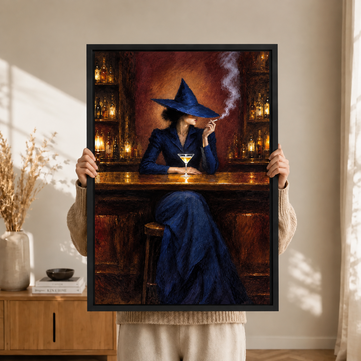 Dark Witch Bar Martini Canvas Wall Art