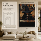 Witch & Black Cat Wine Bar Canvas Wall Art