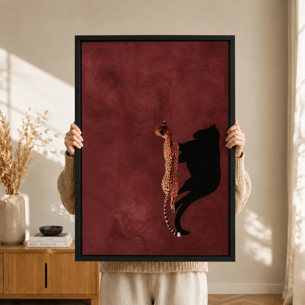 Shadow Leopard Dark Luxury Canvas Wall Art