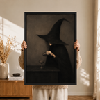 Gothic Witch Pouring Dark Canvas Wall Art