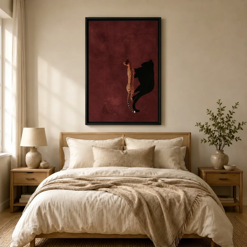 Shadow Leopard Dark Luxury Canvas Wall Art