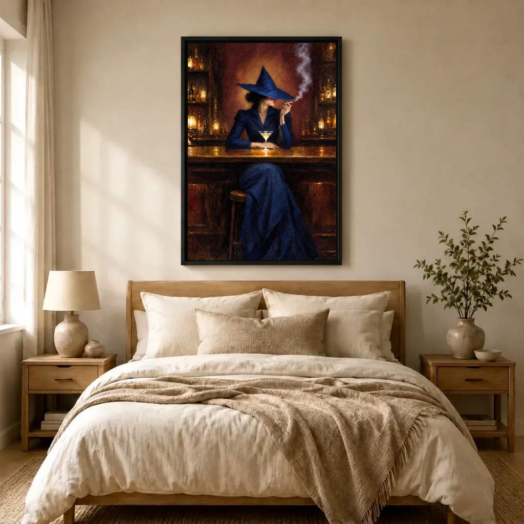 Dark Witch Bar Martini Canvas Wall Art