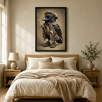 Steampunk Raven Scholar Whimsical Canvas Art