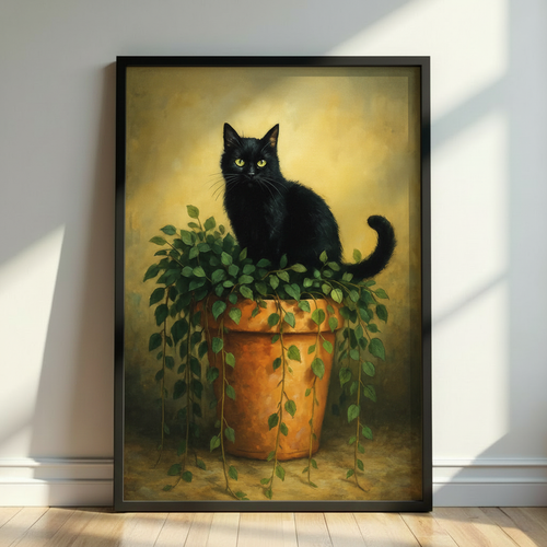 图1 黑猫花盆