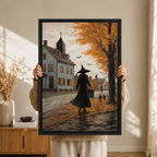 Autumn Witch Village Canvas Wall Art
