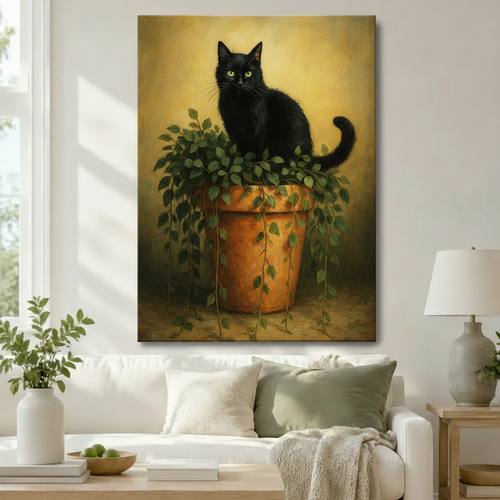 图2 黑猫花盆