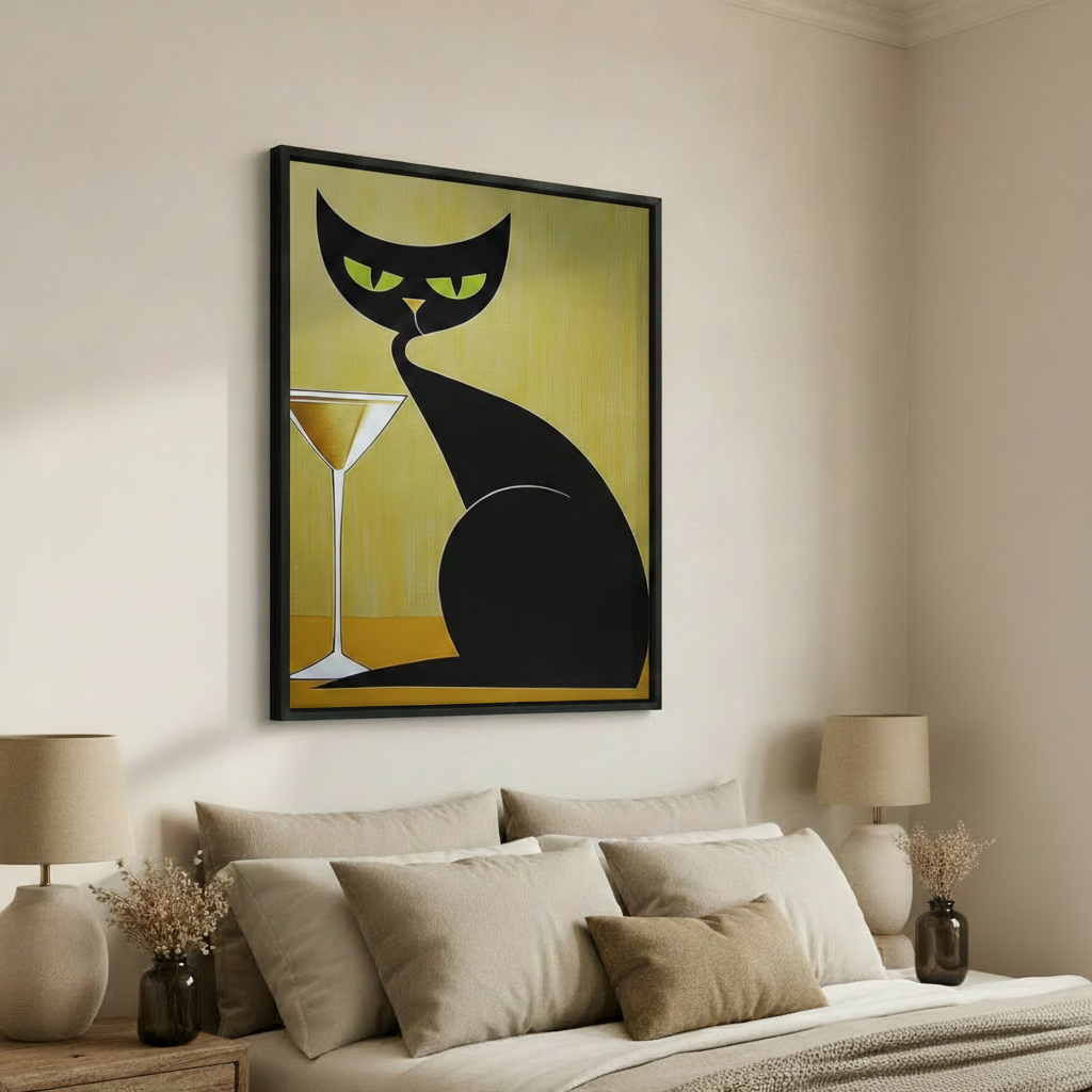图2 黑猫马提尼 内框画