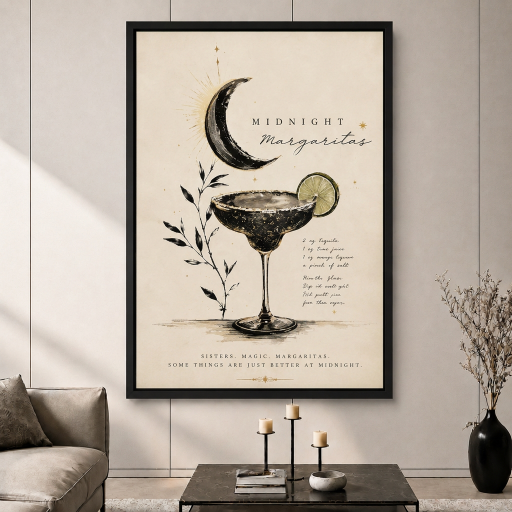 Midnight Margaritas Celestial Cocktail Canvas Art