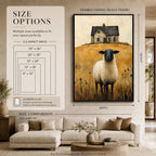 Black-Faced Sheep Farmhouse Canvas Wall Art