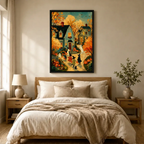 Vintage Halloween Trick or Treat Autumn Canvas Art