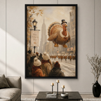 Thanksgiving Parade Turkey Vintage Canvas Art