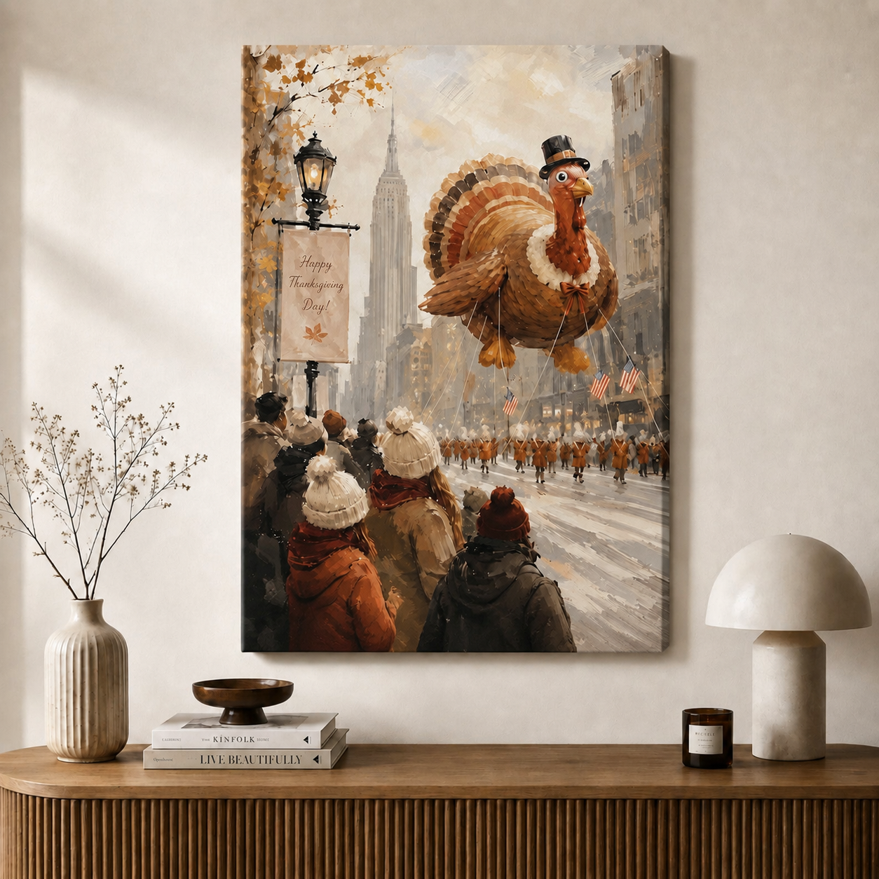 Thanksgiving Parade Turkey Vintage Canvas Art