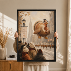 Thanksgiving Parade Turkey Vintage Canvas Art