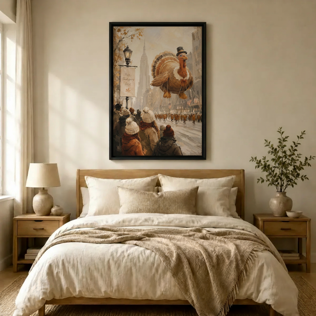 Thanksgiving Parade Turkey Vintage Canvas Art