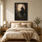 Dark Witch Full Moon Gothic Canvas Art