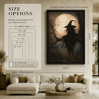 Dark Witch Full Moon Gothic Canvas Art