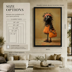 Boho Crow Orange Outfit Vintage Canvas Print