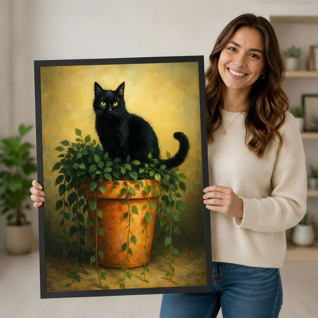 图5 黑猫花盆