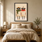 Winter Sheep Cozy Snowy Illustration Canvas Art