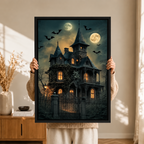 Gothic Haunted Mansion Victorian Halloween Canvas Art
