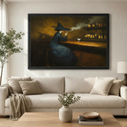Witch at the Bar Dark Gothic Canvas Art