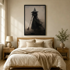 Gothic Witch Broom Dark Academia Canvas Print