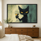 黑猫画作替换至卧室场景（正方形）
