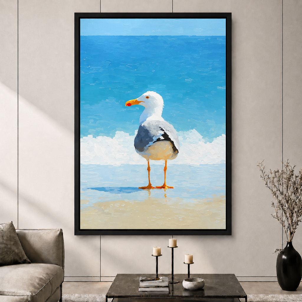 The Unbothered Seagull Canvas Art