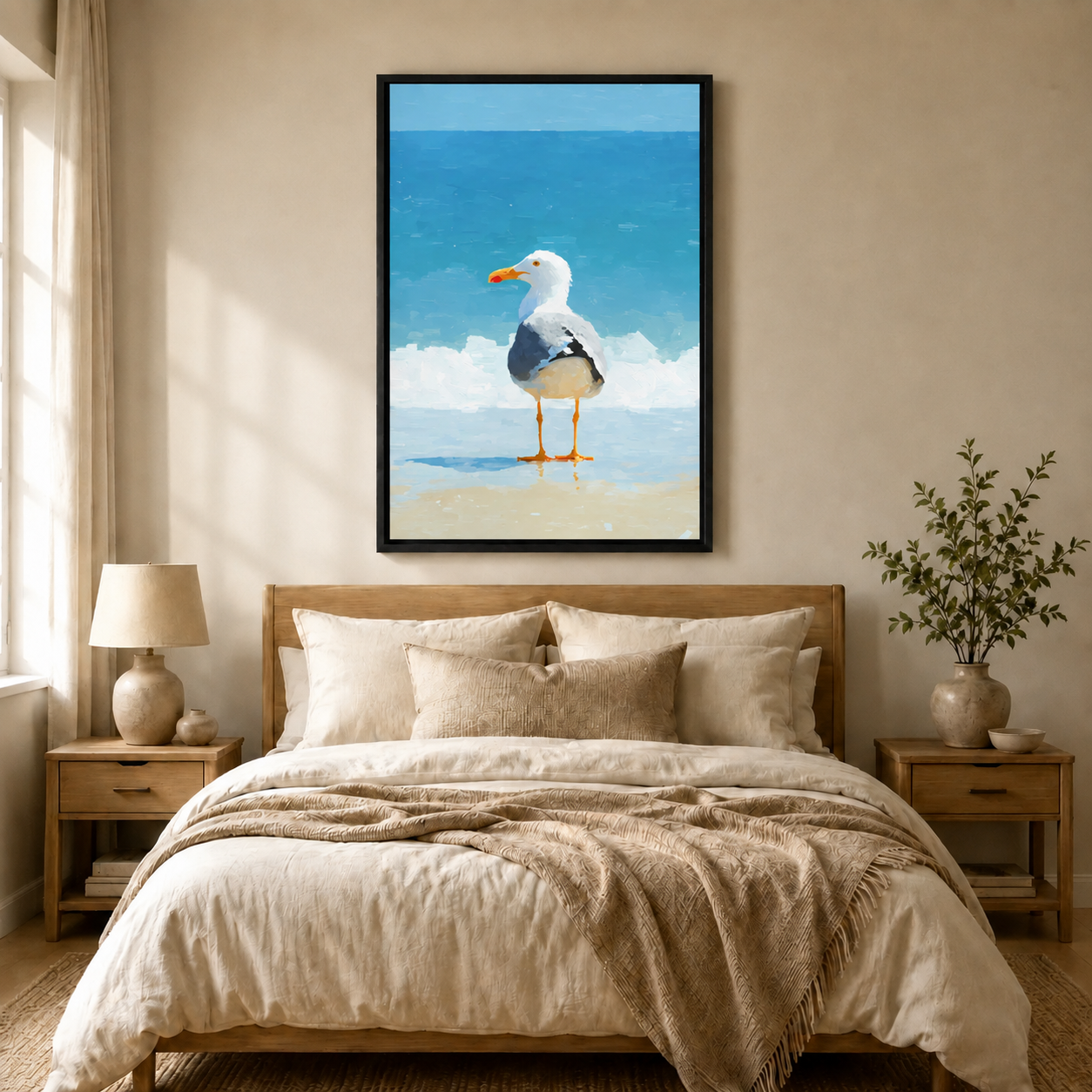 The Unbothered Seagull Canvas Art