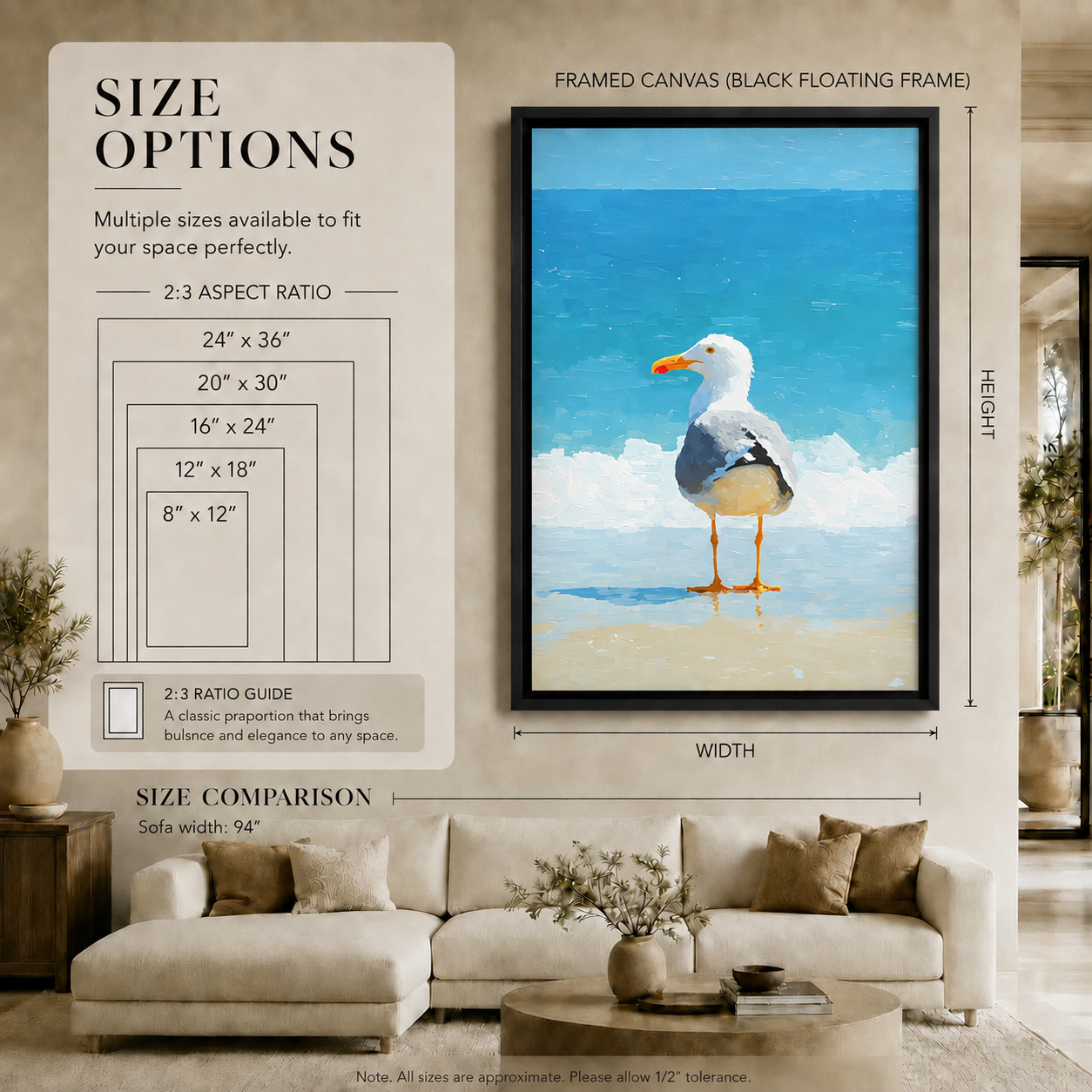 The Unbothered Seagull Canvas Art