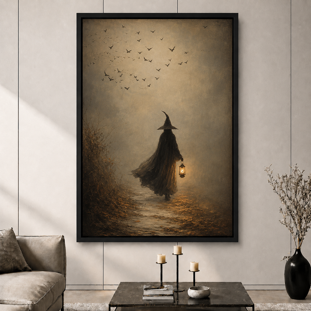Moody Lantern & Bats Gothic Wall Decor