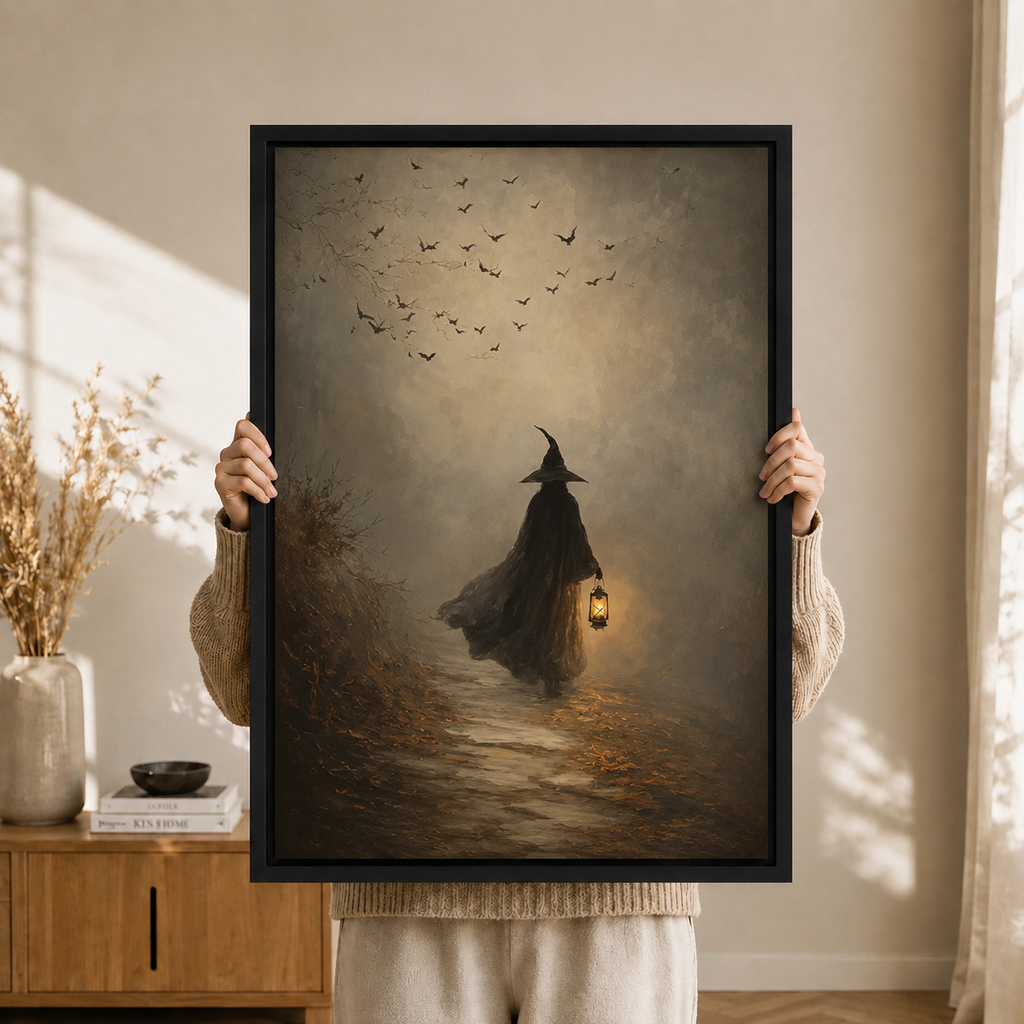 Moody Lantern & Bats Gothic Wall Decor