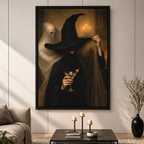 Witch Martini Ghost Candlelight Dark Wall Decor