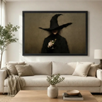 Gothic Witch Martini Dark Canvas Art