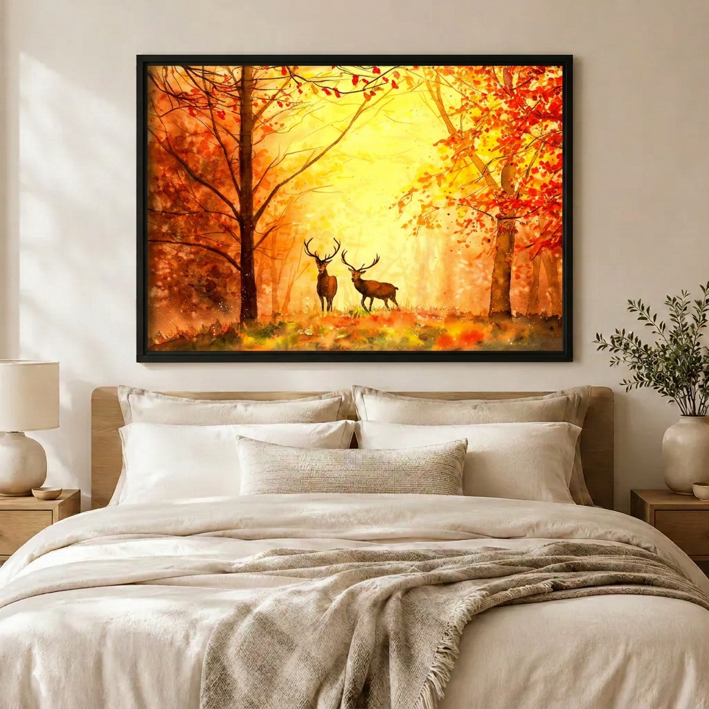Autumn Deer Forest - Bedroom