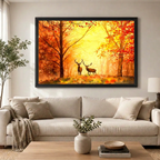 Autumn Deer Forest - Living Room