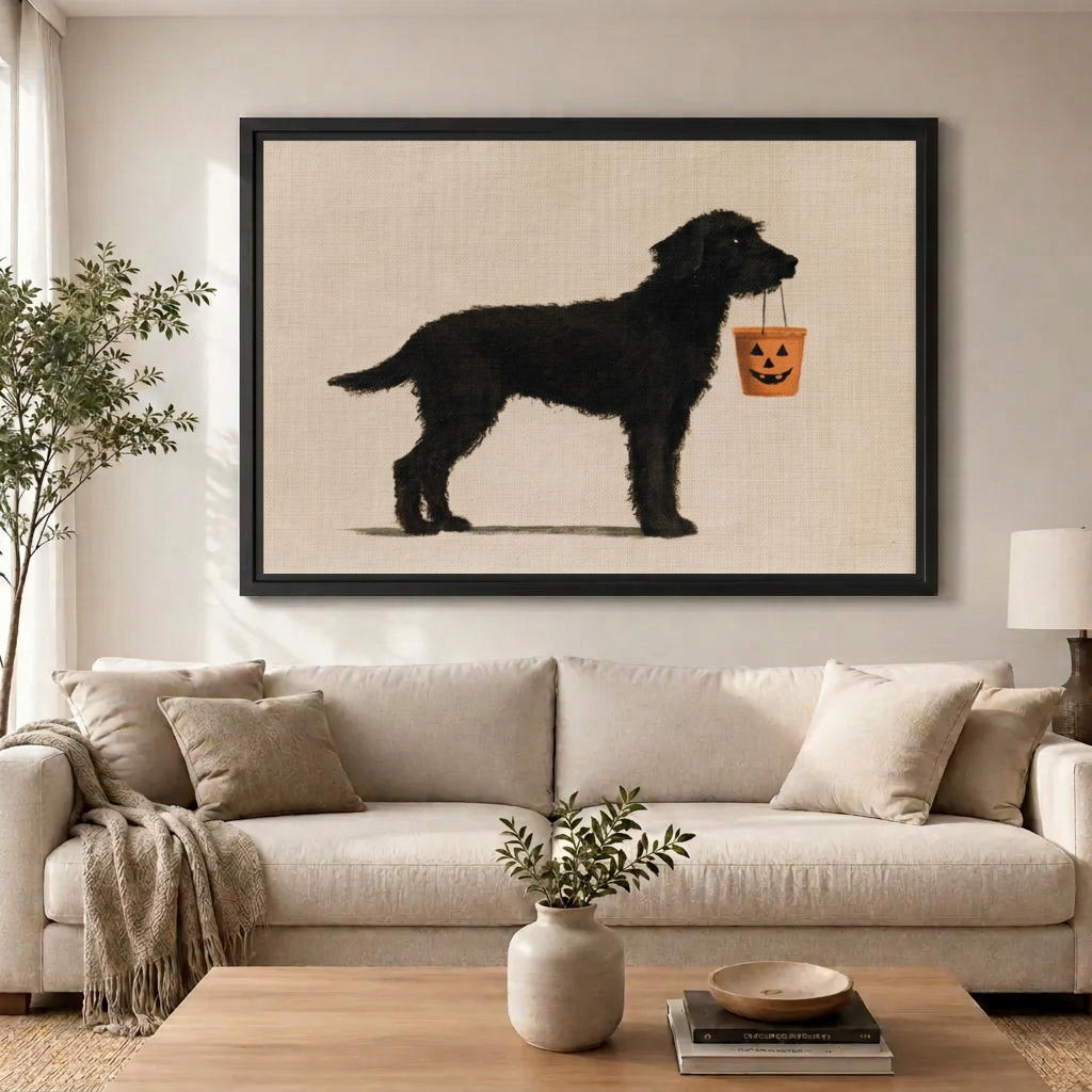 Black Lab Halloween - Living Room