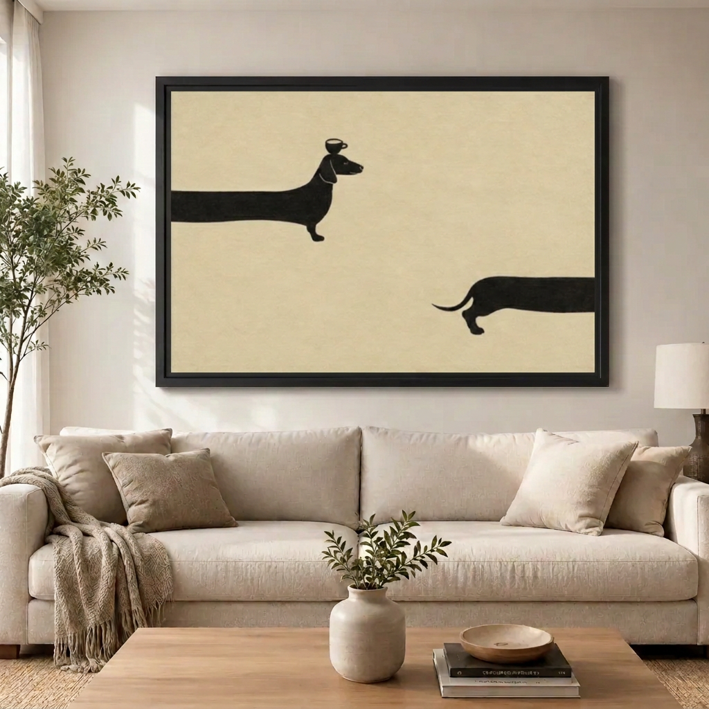 Dachshund Minimalist - Living Room