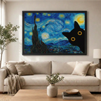Starry Night Cat - Living Room